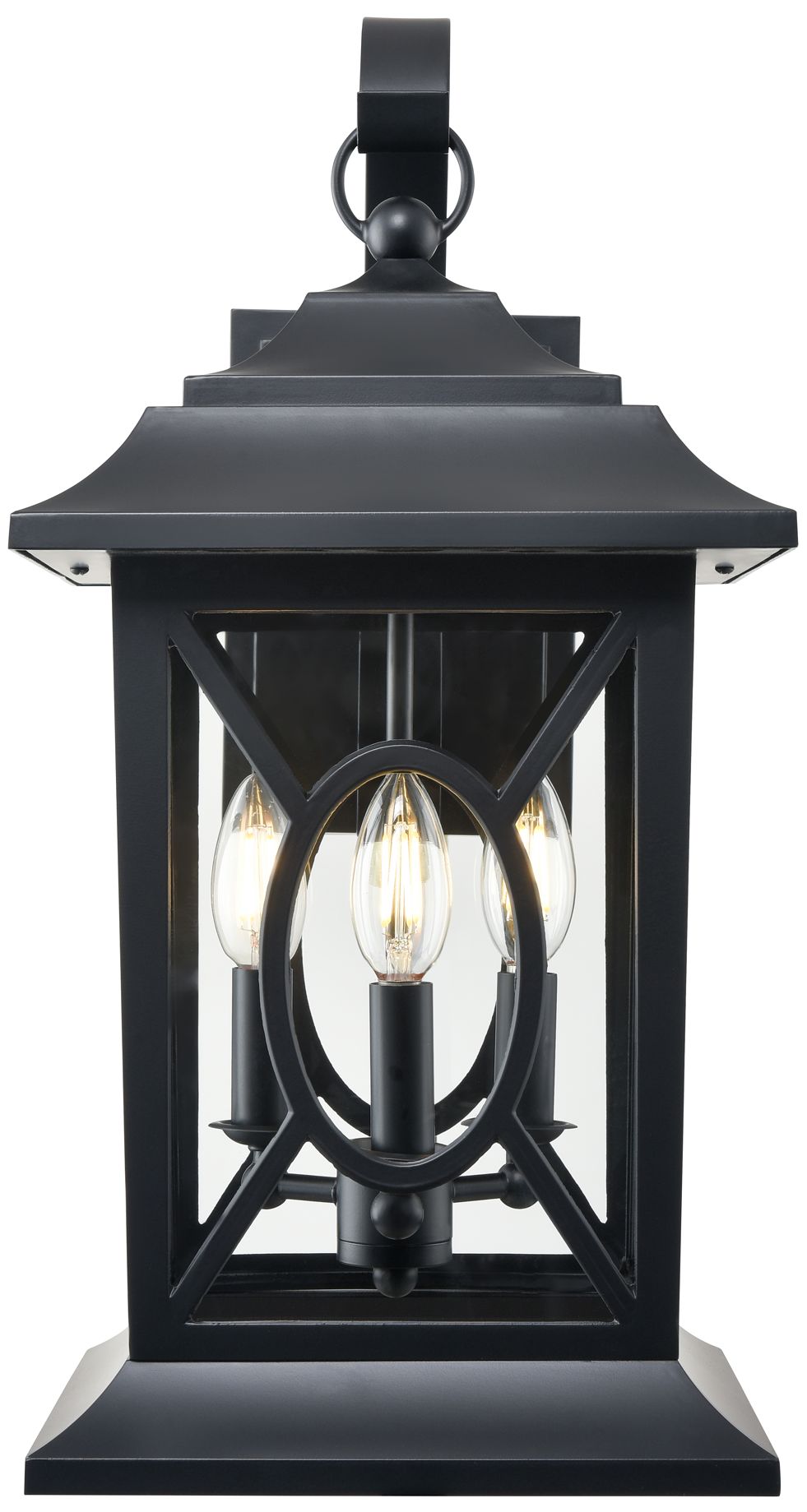 Image 2 Millennium Lighting Allbert 3-Light Outdoor Wall Sconce in Black more views