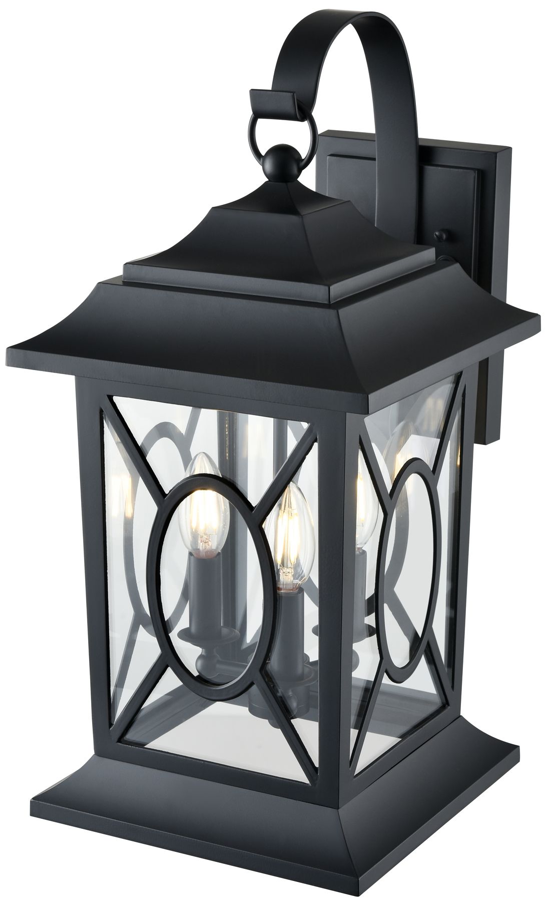 Image 4 Millennium Lighting Allbert 3-Light Outdoor Wall Sconce in Black more views