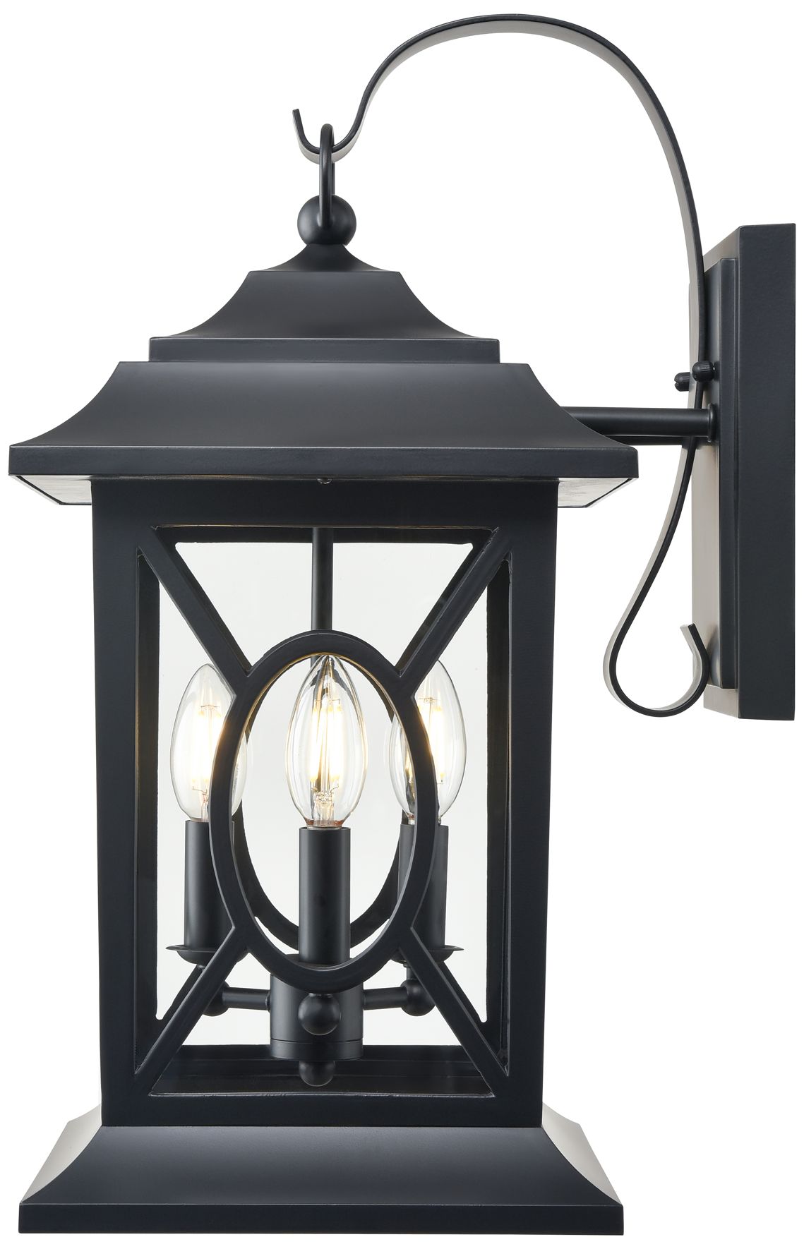 Image 5 Millennium Lighting Allbert 3-Light Outdoor Wall Sconce in Black more views