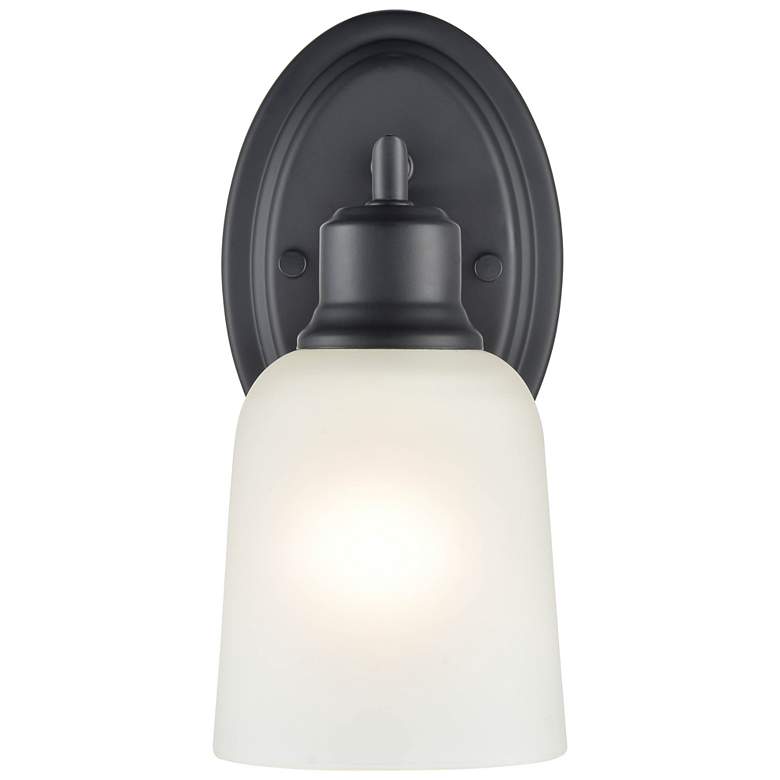 Image 1 Millennium Lighting Amberle 1 Light Wall Sconce in Matte Black