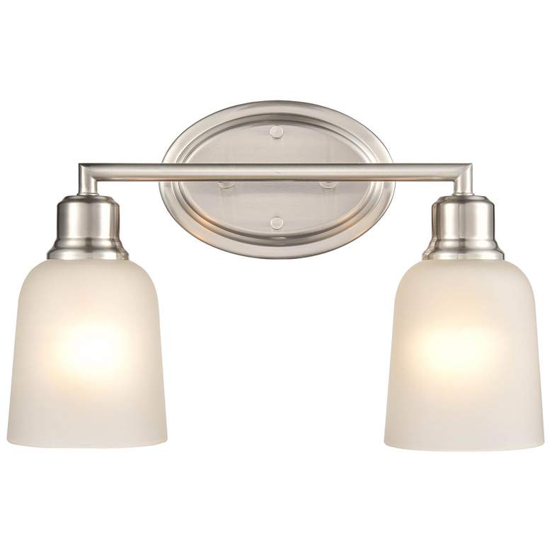 Image 1 Millennium Lighting Amberle 2 Light Vanity Fixture in Brushed Nickel