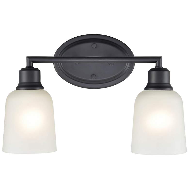 Image 1 Millennium Lighting Amberle 2 Light Vanity Fixture in Matte Black