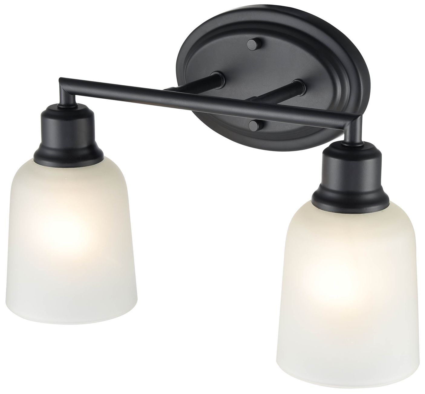 Image 2 Millennium Lighting Amberle 2 Light Vanity Fixture in Matte Black more views