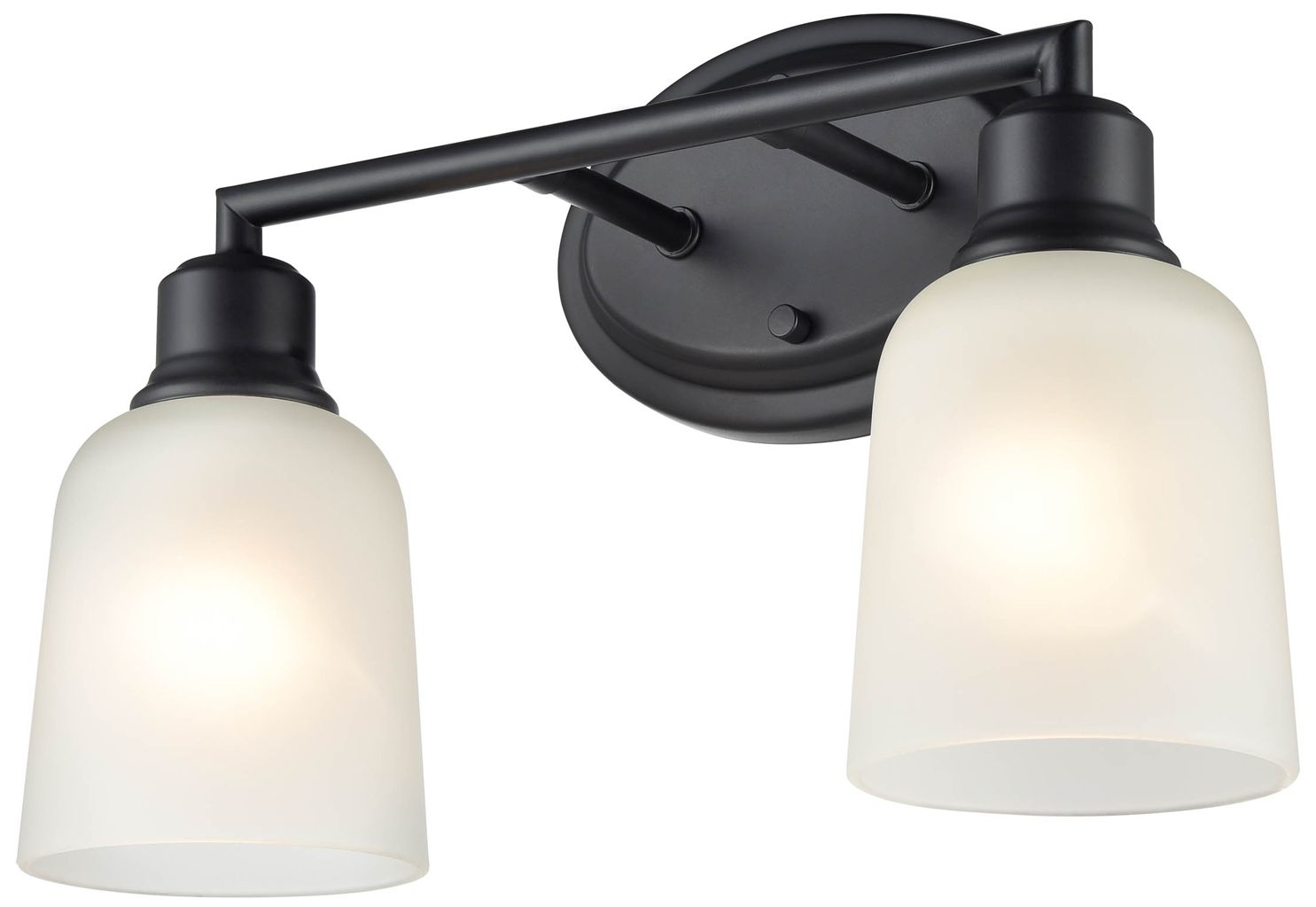 Image 3 Millennium Lighting Amberle 2 Light Vanity Fixture in Matte Black more views