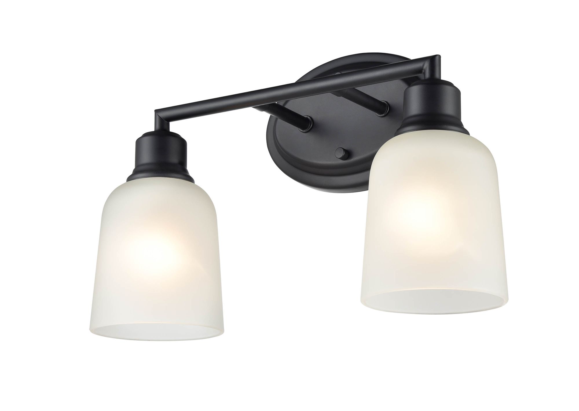 Image 4 Millennium Lighting Amberle 2 Light Vanity Fixture in Matte Black more views
