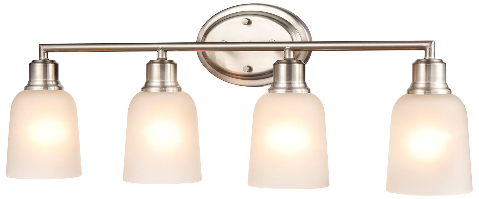 Image 2 Millennium Lighting Amberle 28" Nickel 4-Light Bathroom Fixture more views