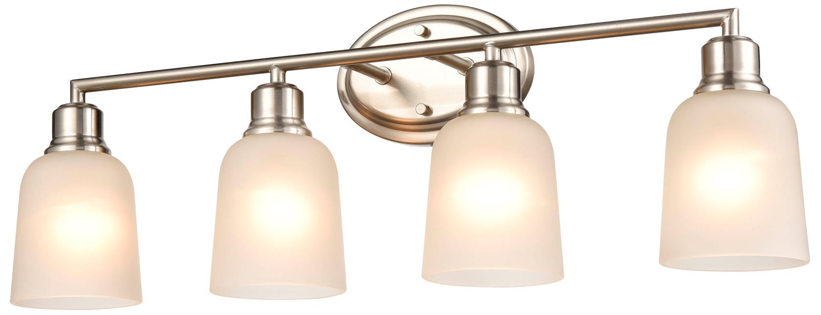 Image 3 Millennium Lighting Amberle 28" Nickel 4-Light Bathroom Fixture more views