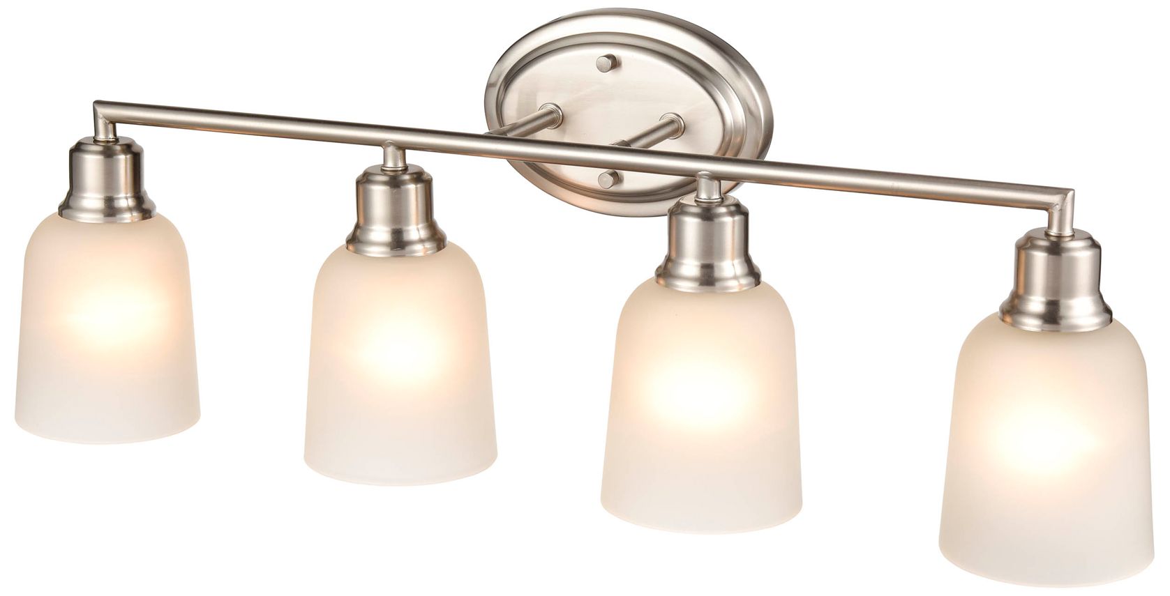 Image 4 Millennium Lighting Amberle 28" Nickel 4-Light Bathroom Fixture more views