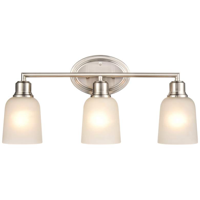 Image 1 Millennium Lighting Amberle 3 Light Vanity Fixture in Brushed Nickel