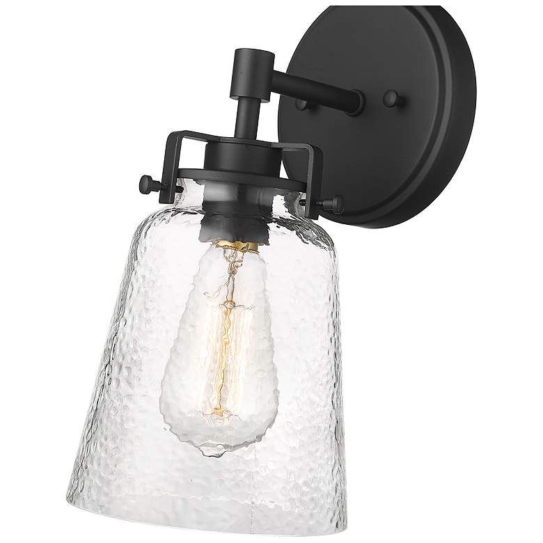 Image 1 Millennium Lighting Amberose 1 Light Wall Sconce in Matte Black