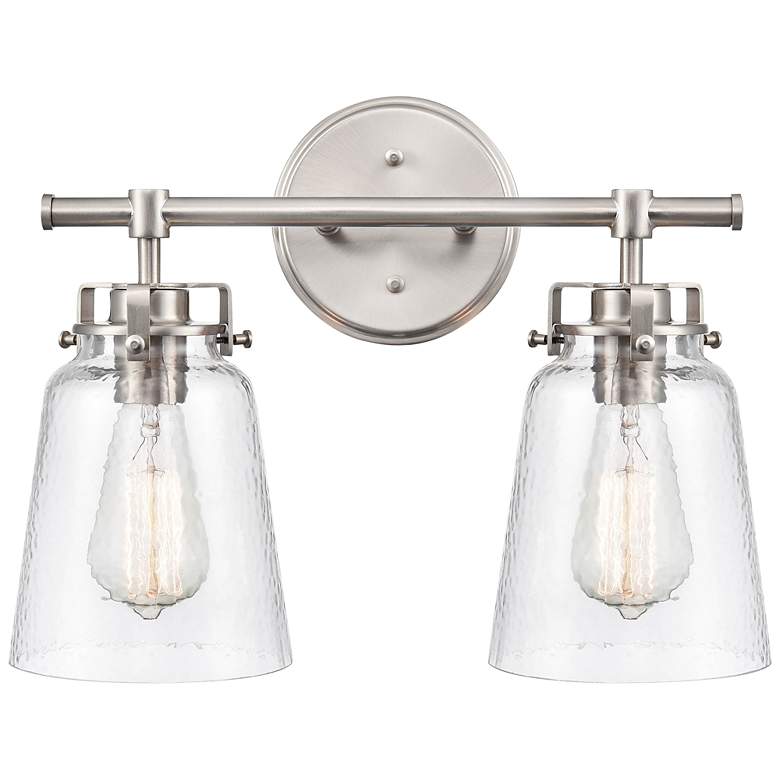 Image 1 Millennium Lighting Amberose 2 Light Vanity Fixture in Brushed Nickel
