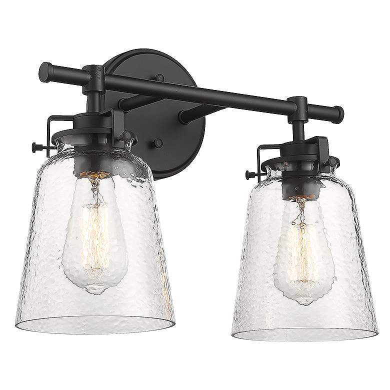 Image 1 Millennium Lighting Amberose 2 Light Vanity Fixture in Matte Black