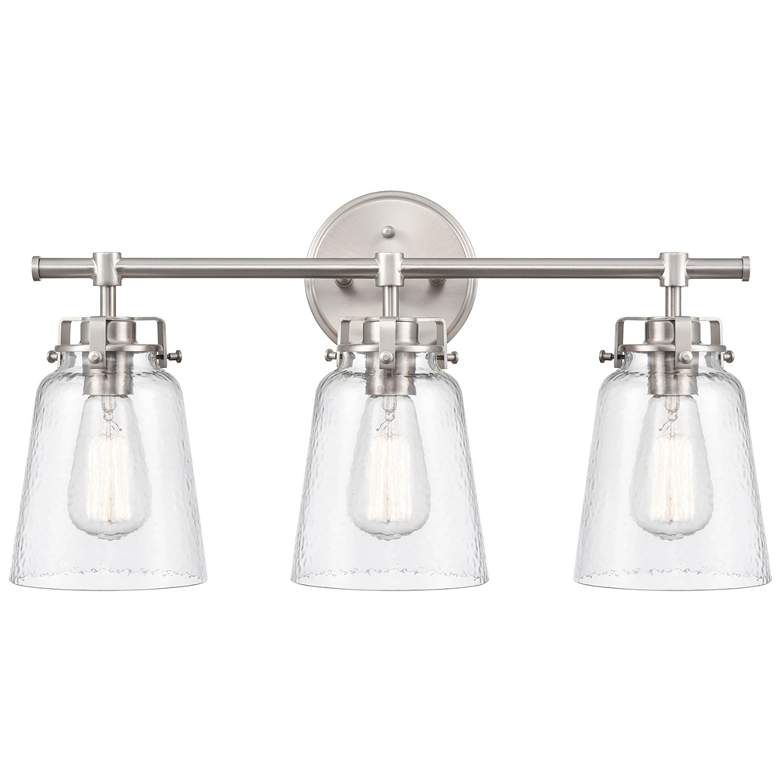 Image 1 Millennium Lighting Amberose 3 Light Vanity Fixture in Brushed Nickel