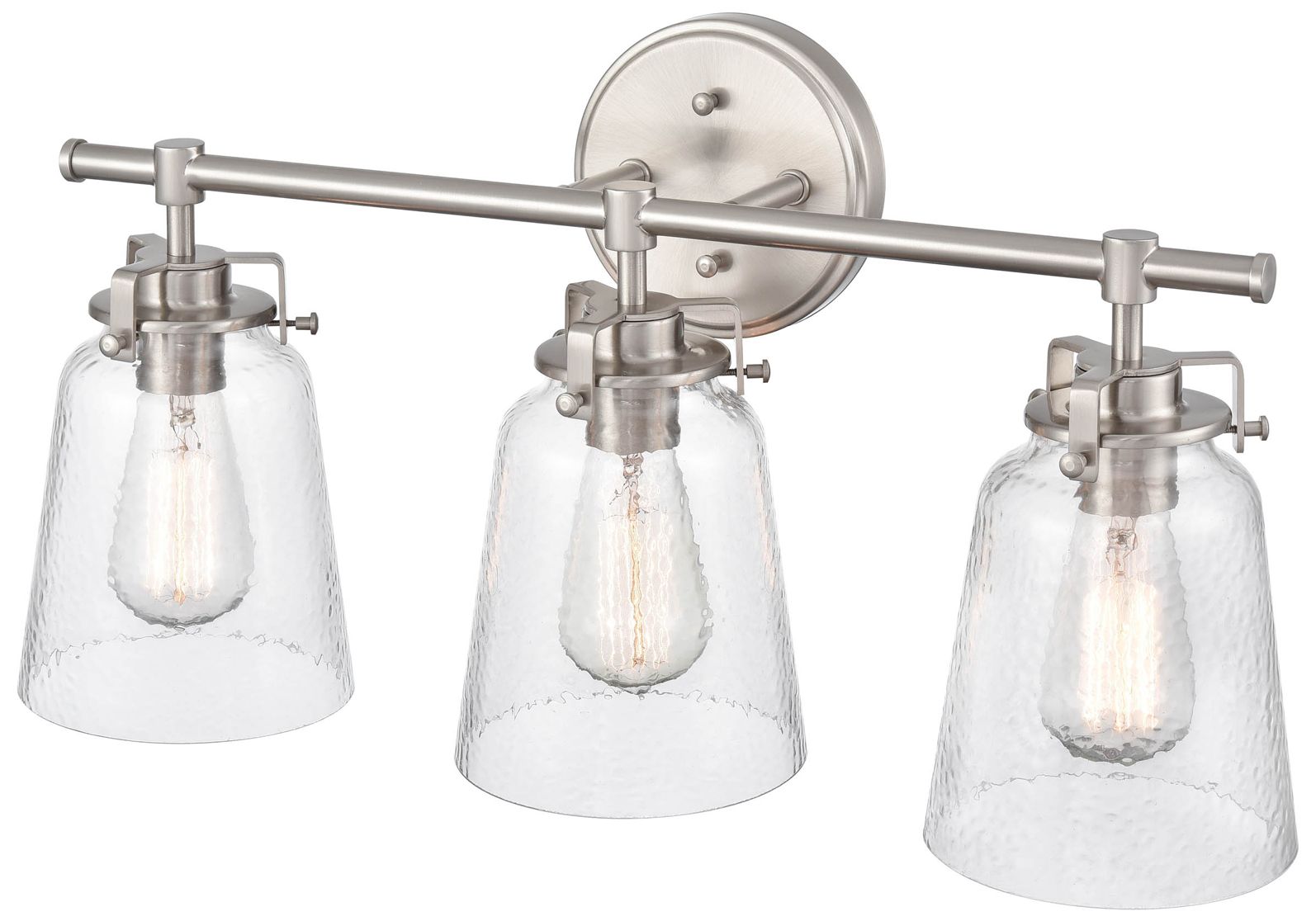 Image 3 Millennium Lighting Amberose 3 Light Vanity Fixture in Brushed Nickel more views