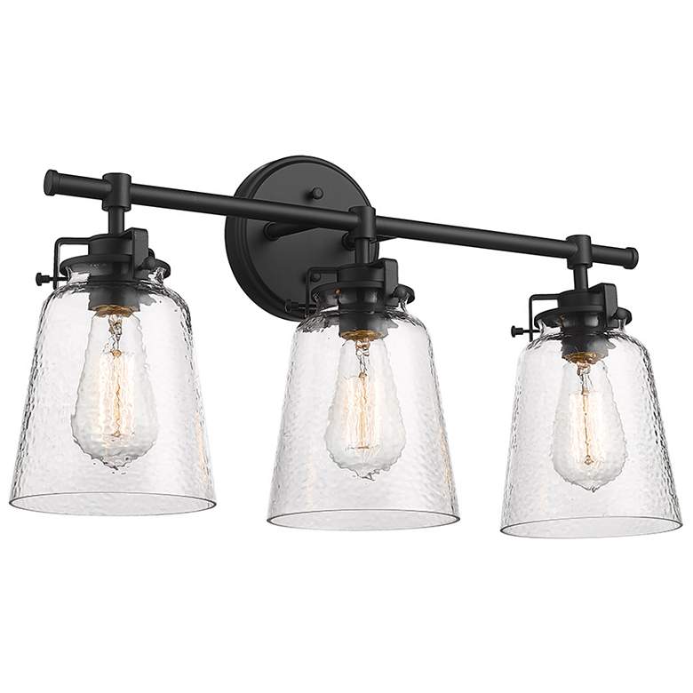 Image 1 Millennium Lighting Amberose 3 Light Vanity Fixture in Matte Black