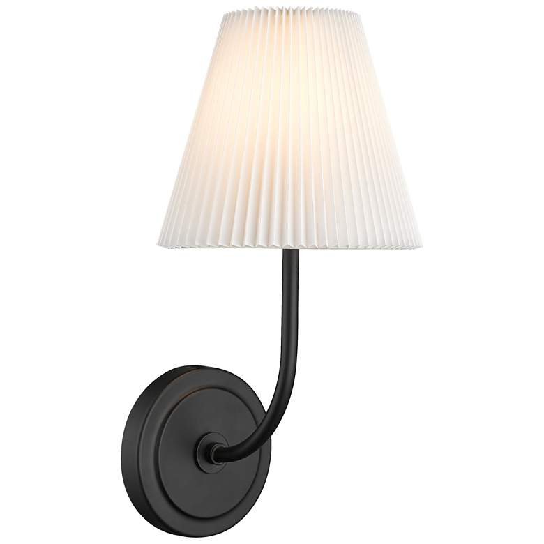 Image 1 Millennium Lighting Ami 7.25 Inch Wide 1-Light Sconce in Matte Black