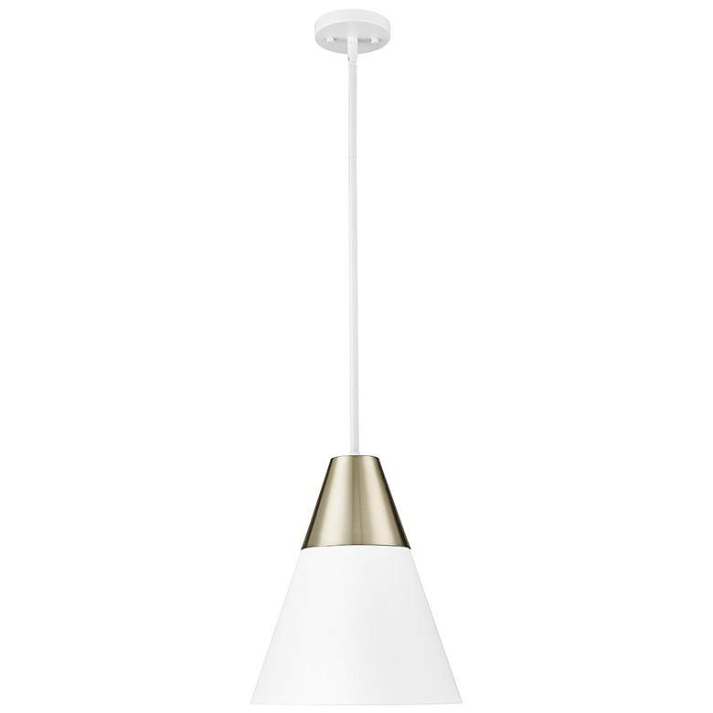 Image 1 Millennium Lighting Annos 1 Light Pendant Fixture in Matte White