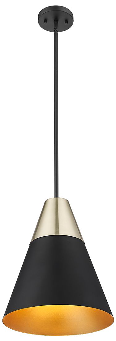 Image 2 Millennium Lighting Annos 1 Light Pendant Fixture Matte Black more views