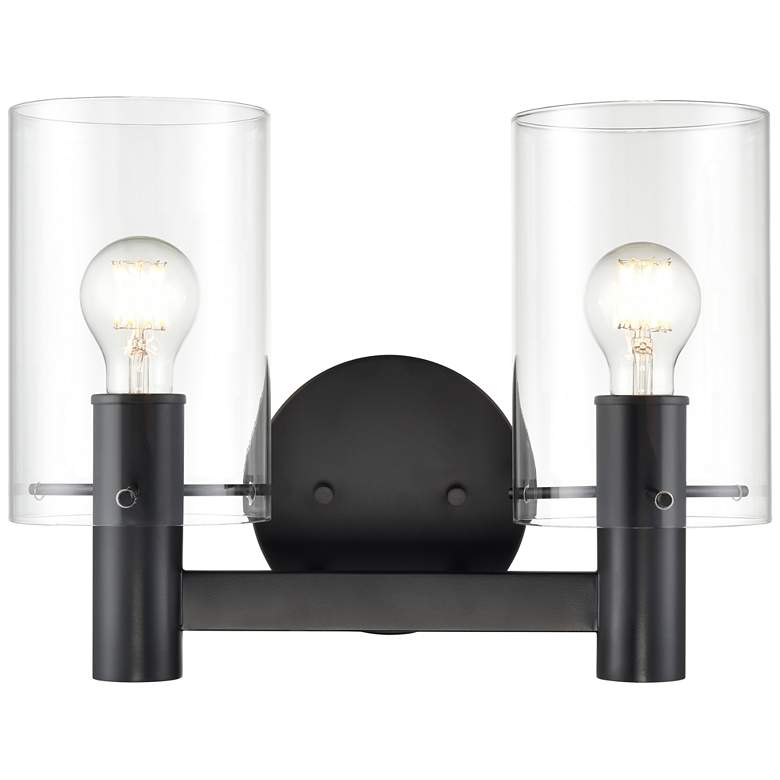 Image 1 Millennium Lighting Apolla 2-Light Vanity Light in Matte Black