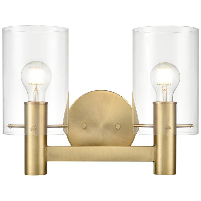 Image 1 Millennium Lighting Apolla 2-Light Vanity Light in Vintage Brass