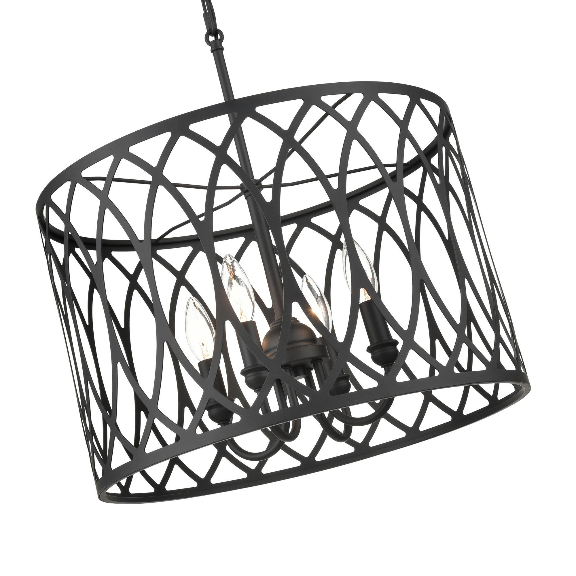 Image 3 Millennium Lighting Arelyn 4 Light Pendant in Matte Black more views