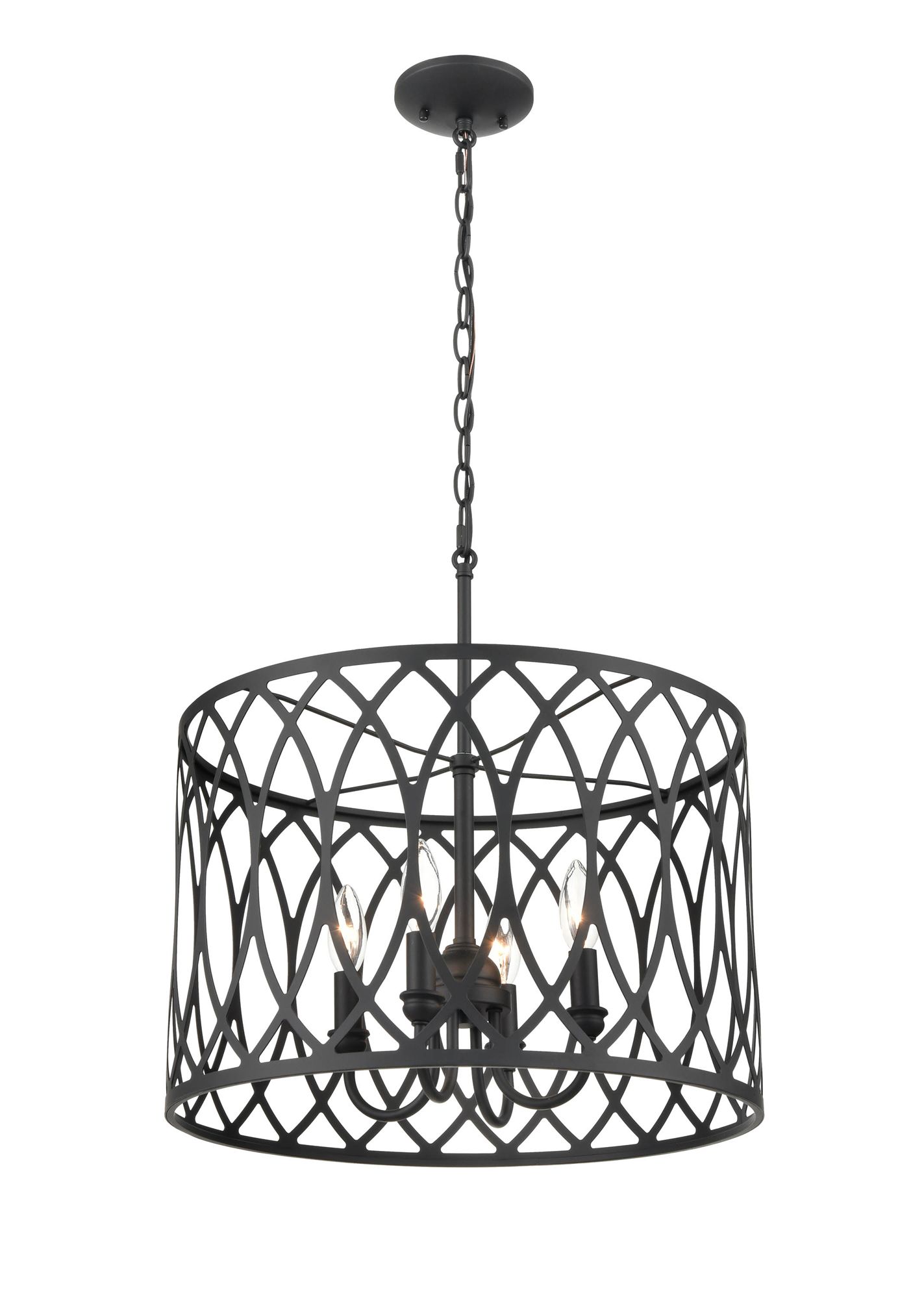 Image 4 Millennium Lighting Arelyn 4 Light Pendant in Matte Black more views