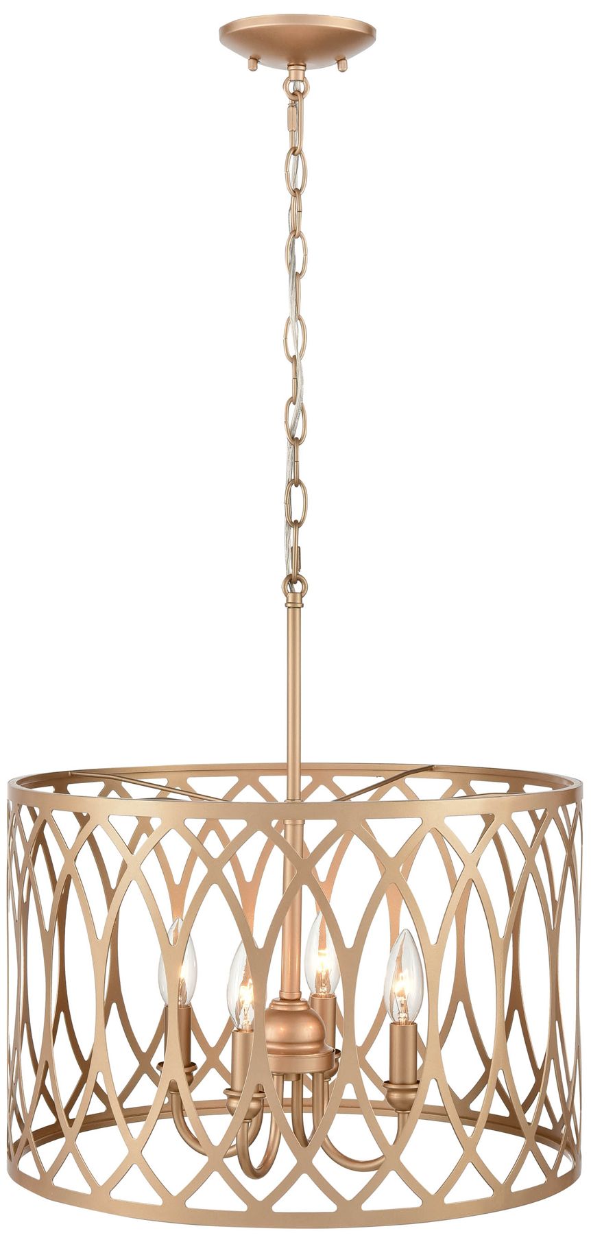 Millennium Lighting Arelyn 4 Light Pendant in Painted Modern Gold