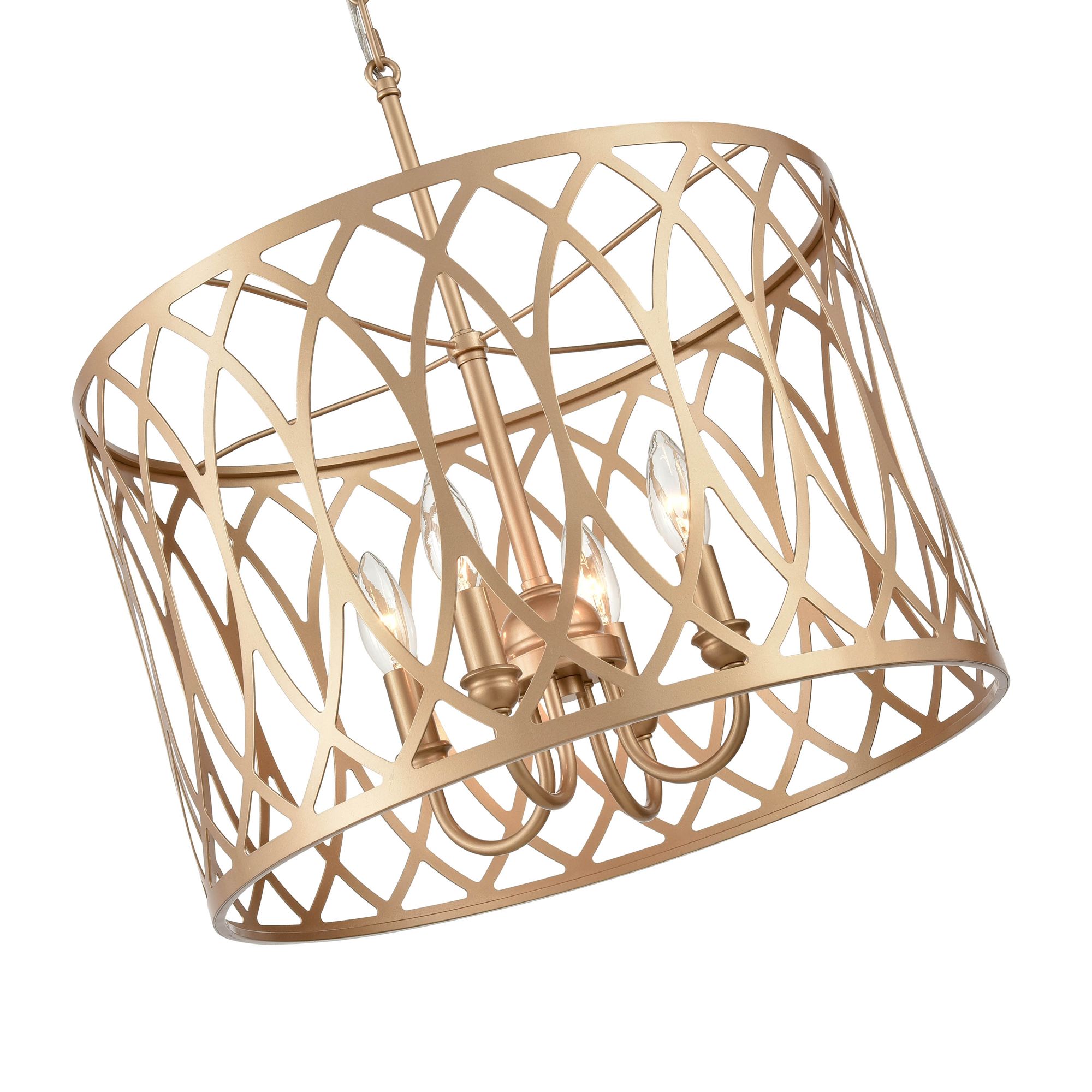Image 3 Millennium Lighting Arelyn 4 Light Pendant in Painted Modern Gold more views