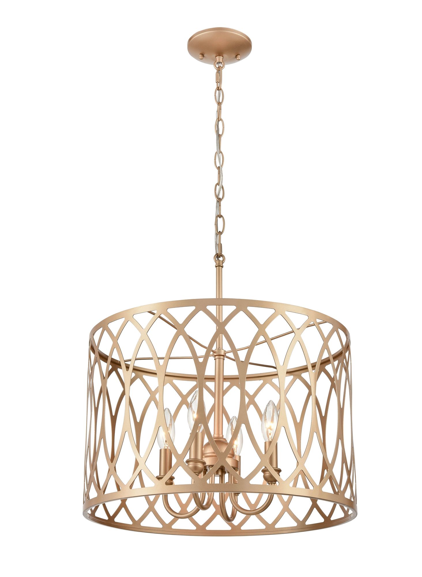 Image 5 Millennium Lighting Arelyn 4 Light Pendant in Painted Modern Gold more views