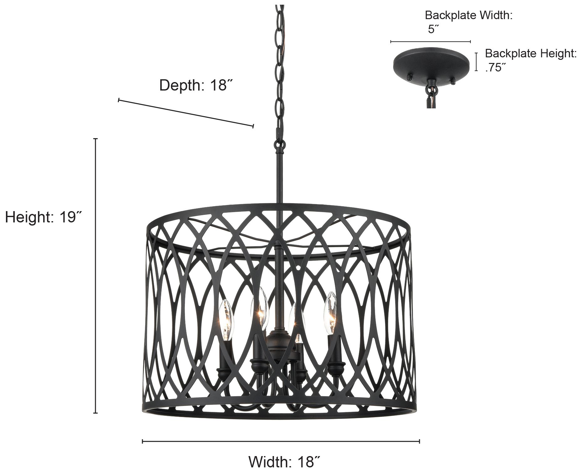 Image 6 Millennium Lighting Arelyn 4 Light Pendant light more views