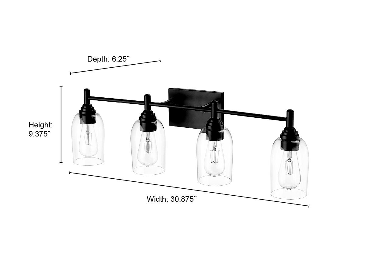 Image 6 Millennium Lighting Arlett 4 Light Vanity Fixture in Modern Gold more views