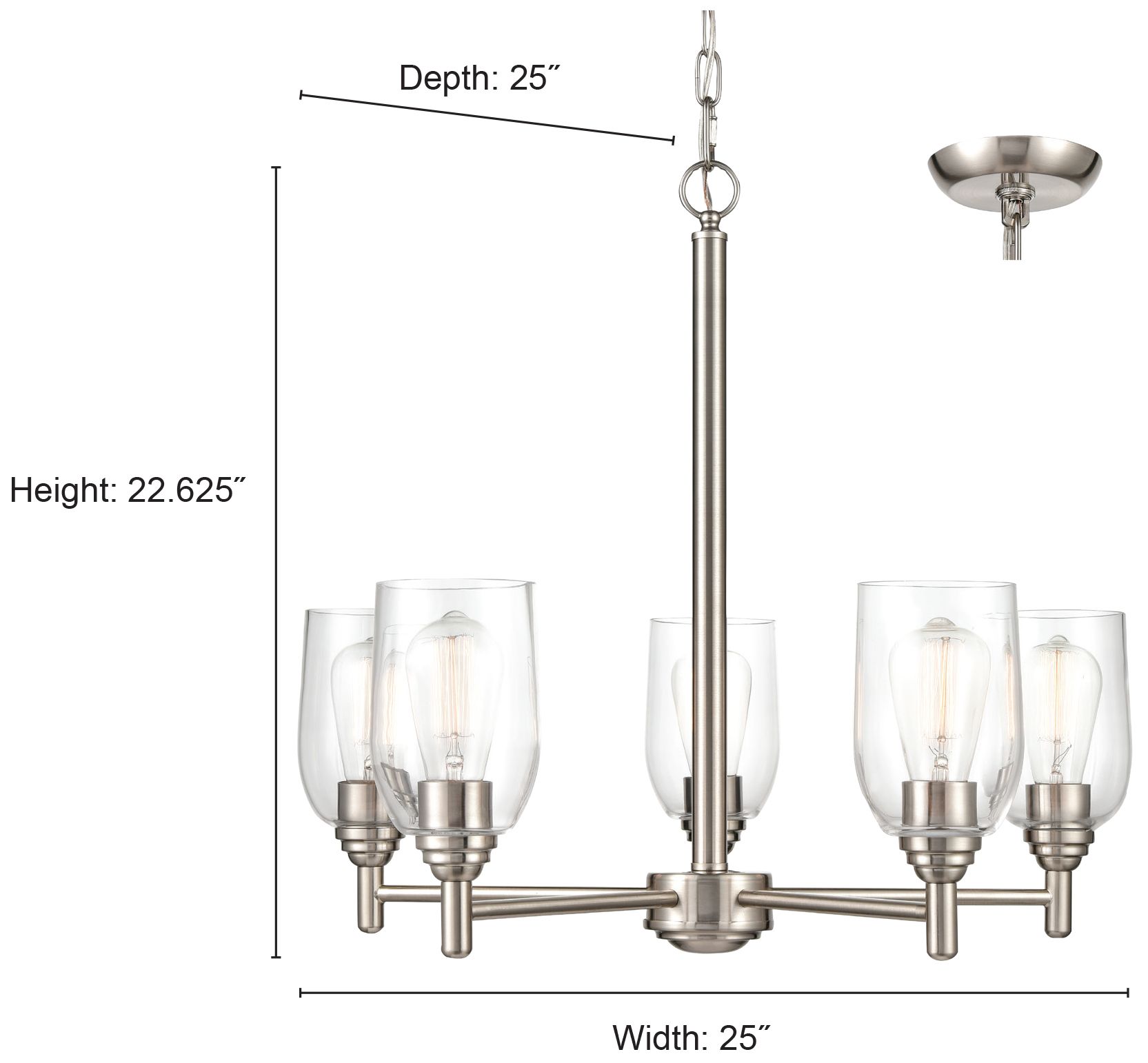 Image 5 Millennium Lighting Arlett 5 Light Chandelier Ceiling Light more views