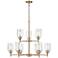 Millennium Lighting Arlett 9 Light Chandelier Fixture in Modern Gold