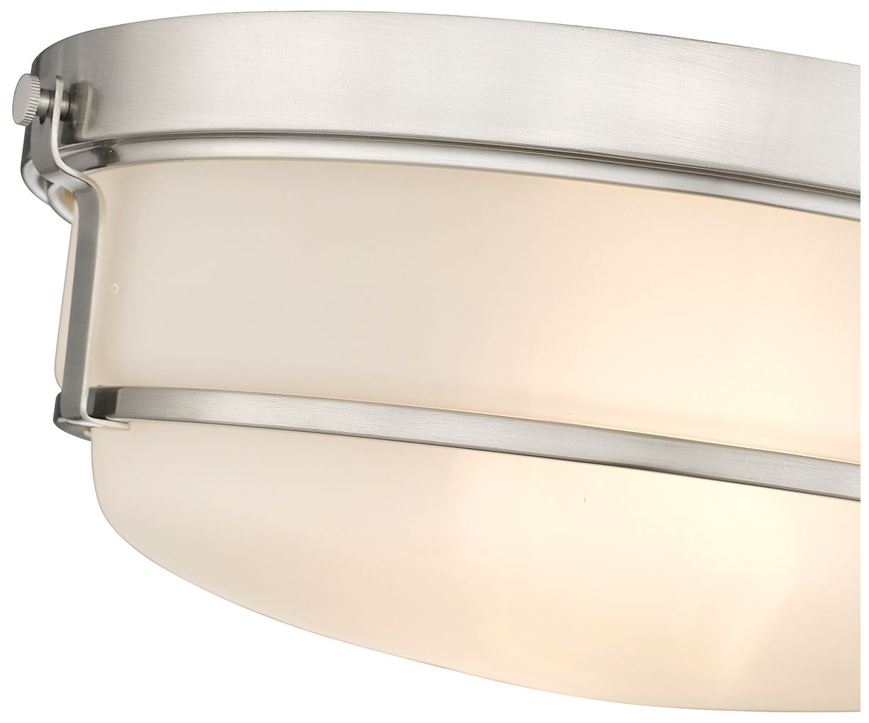 Image 2 Millennium Lighting Arlson 2 Light Flush Mount Fixture in Brushed Nickel more views
