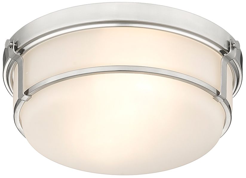 Image 3 Millennium Lighting Arlson 2 Light Flush Mount Fixture in Brushed Nickel more views