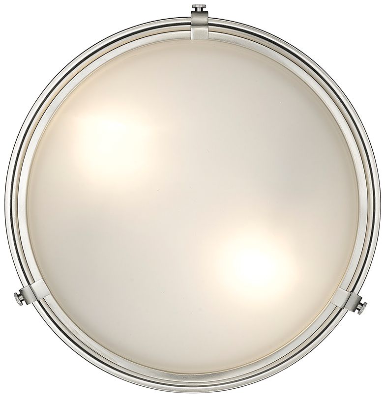 Image 4 Millennium Lighting Arlson 2 Light Flush Mount Fixture in Brushed Nickel more views
