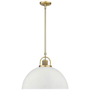 Millennium Lighting Artistan 17 3/4" Vintage Brass Matte White Pendant