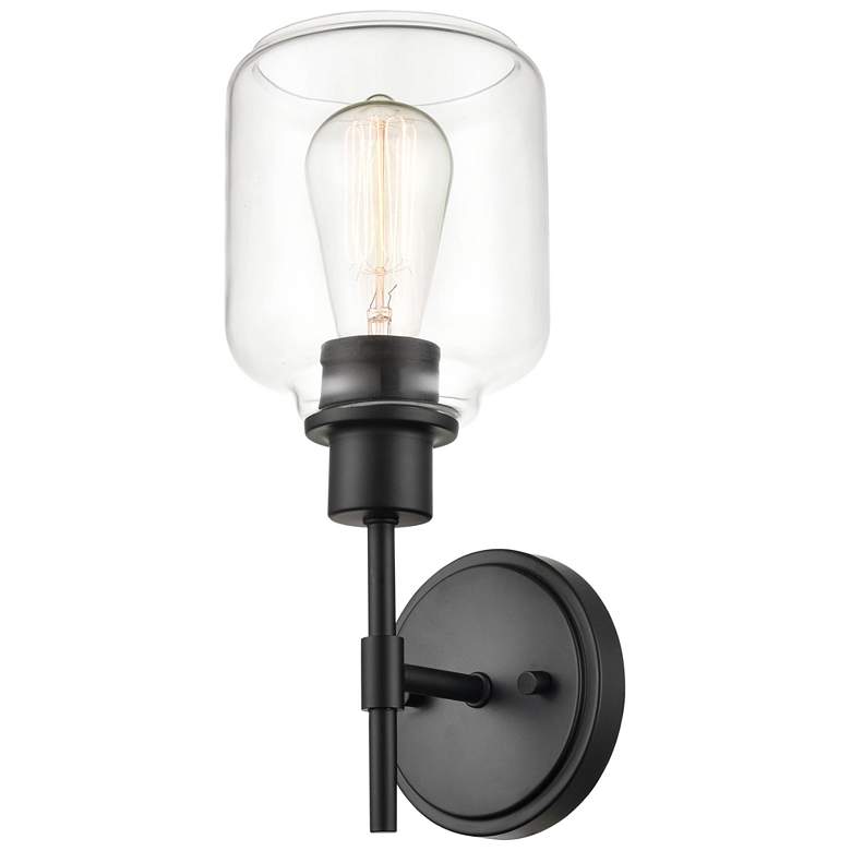 Image 1 Millennium Lighting Asheville 1 Light 12.5" Wall Sconce in Matte Black
