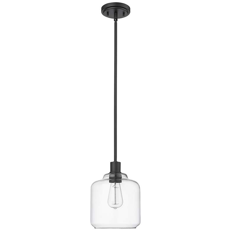 Image 1 Millennium Lighting Asheville 1 Light Mini-Pendant Fixture Black