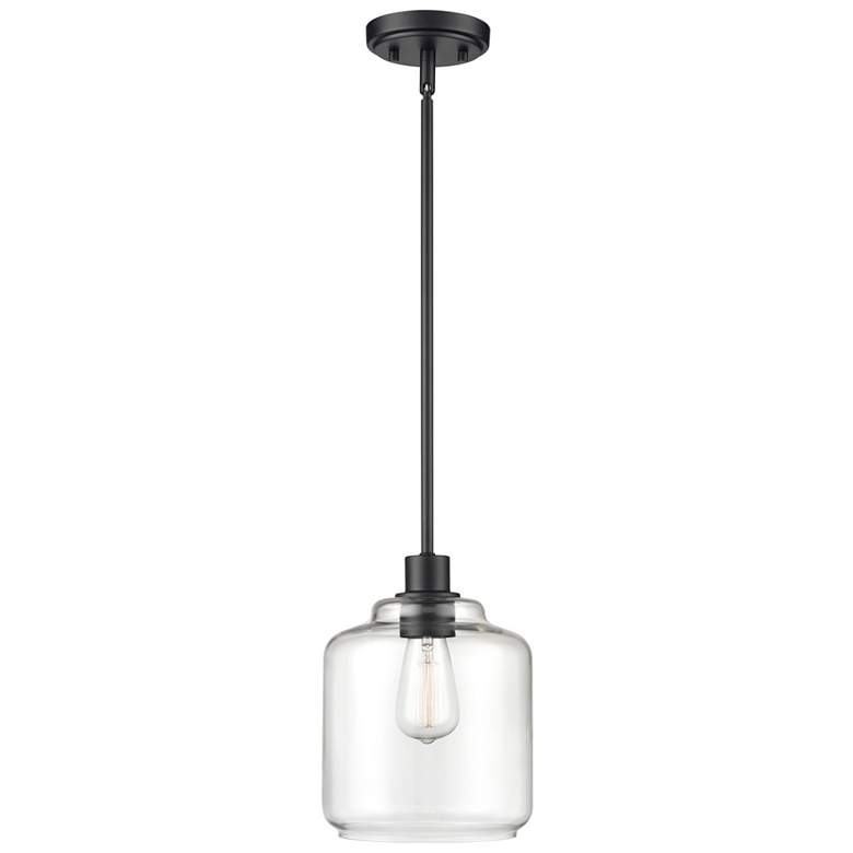 Image 1 Millennium Lighting Asheville 1 Light Pendant Fixture in Matte Black