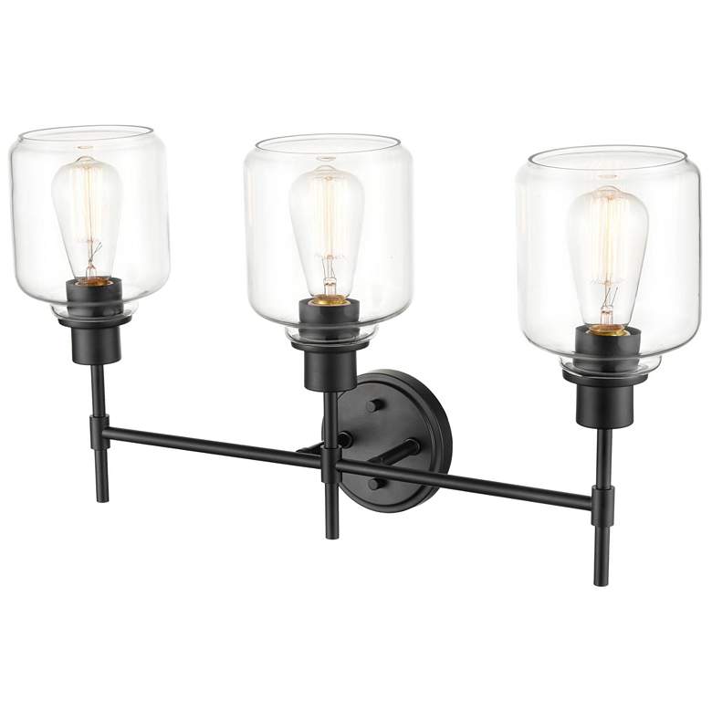 Image 1 Millennium Lighting Asheville 3 Light 25" Vanity Fixture Matte Black