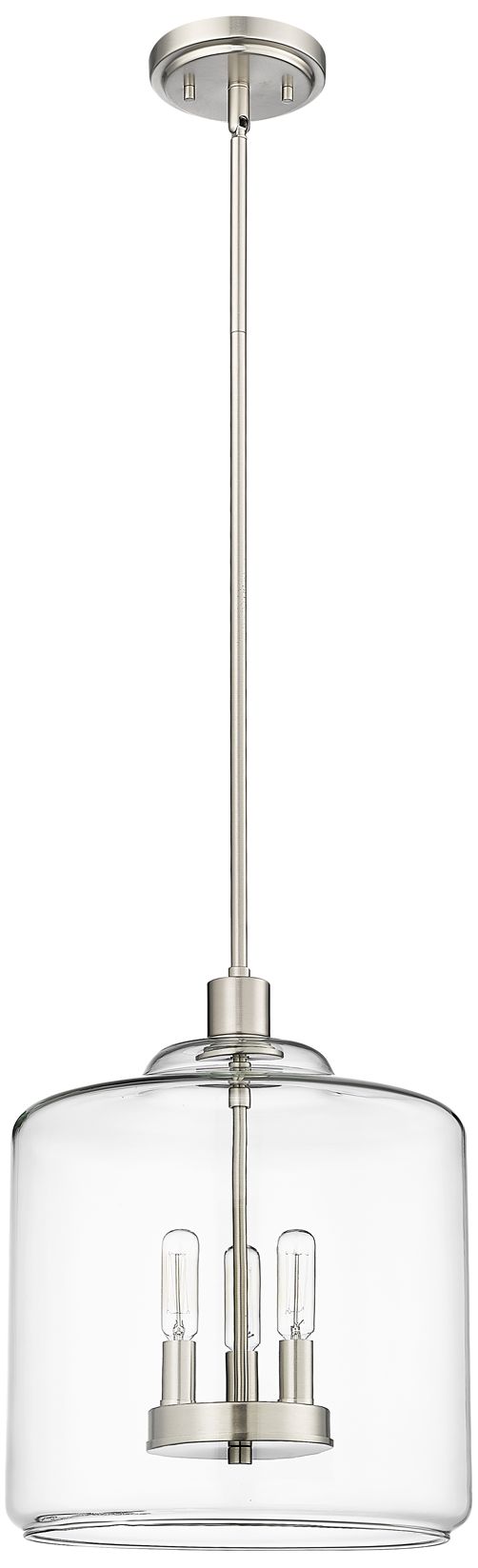 Image 2 Millennium Lighting Asheville 3 Light Pendant Fixture Nickel more views