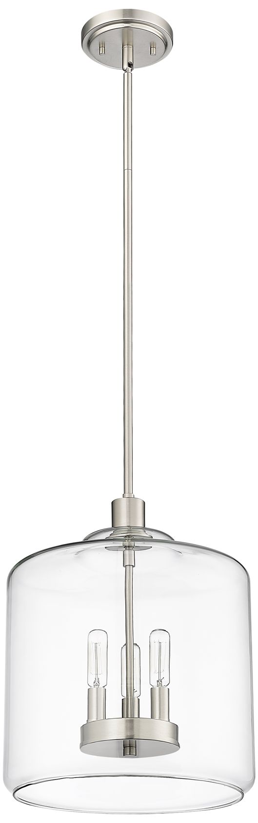 Image 3 Millennium Lighting Asheville 3 Light Pendant Fixture Nickel more views