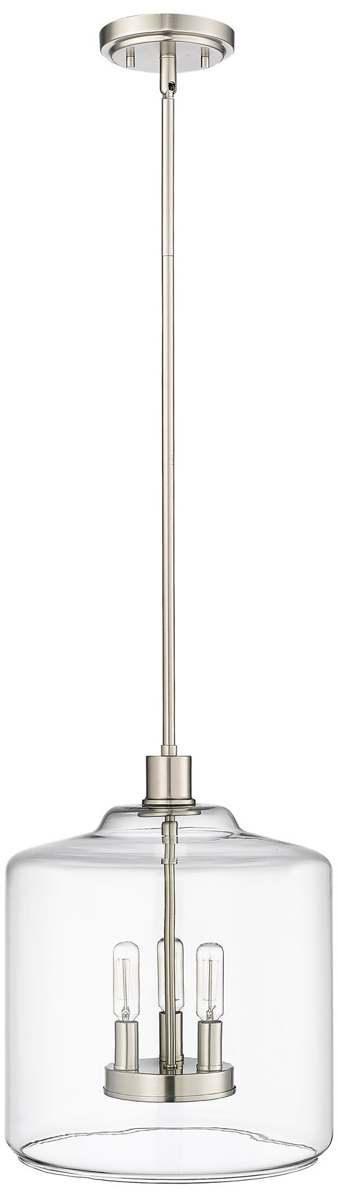 Image 4 Millennium Lighting Asheville 3 Light Pendant Fixture Nickel more views