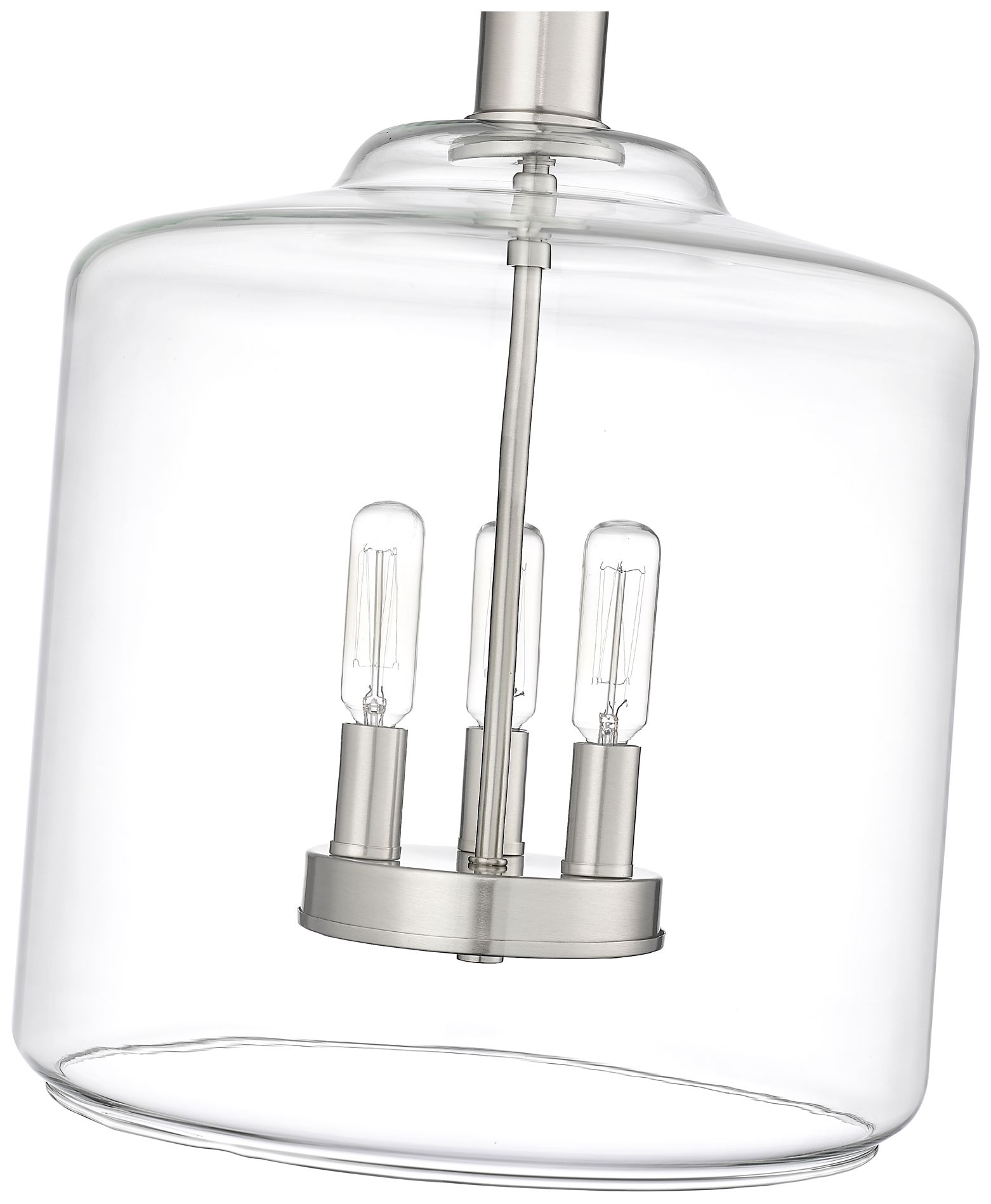 Image 5 Millennium Lighting Asheville 3 Light Pendant Fixture Nickel more views