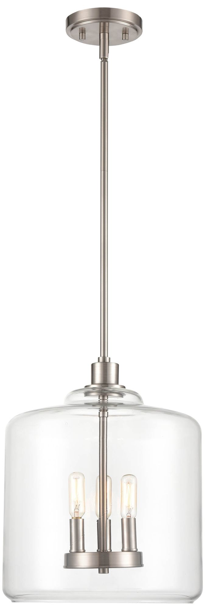 Millennium Lighting Asheville 3 Light Pendant light in Satin Nickel
