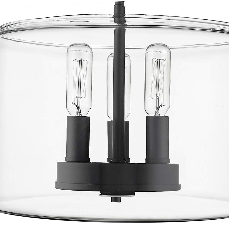 Image 3 Millennium Lighting Asheville 3 Light Semi-Flush Ceiling Mount Black more views