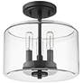 5_Millennium Lighting Asheville 3 Light Semi-Flush Ceiling Mount Black more views