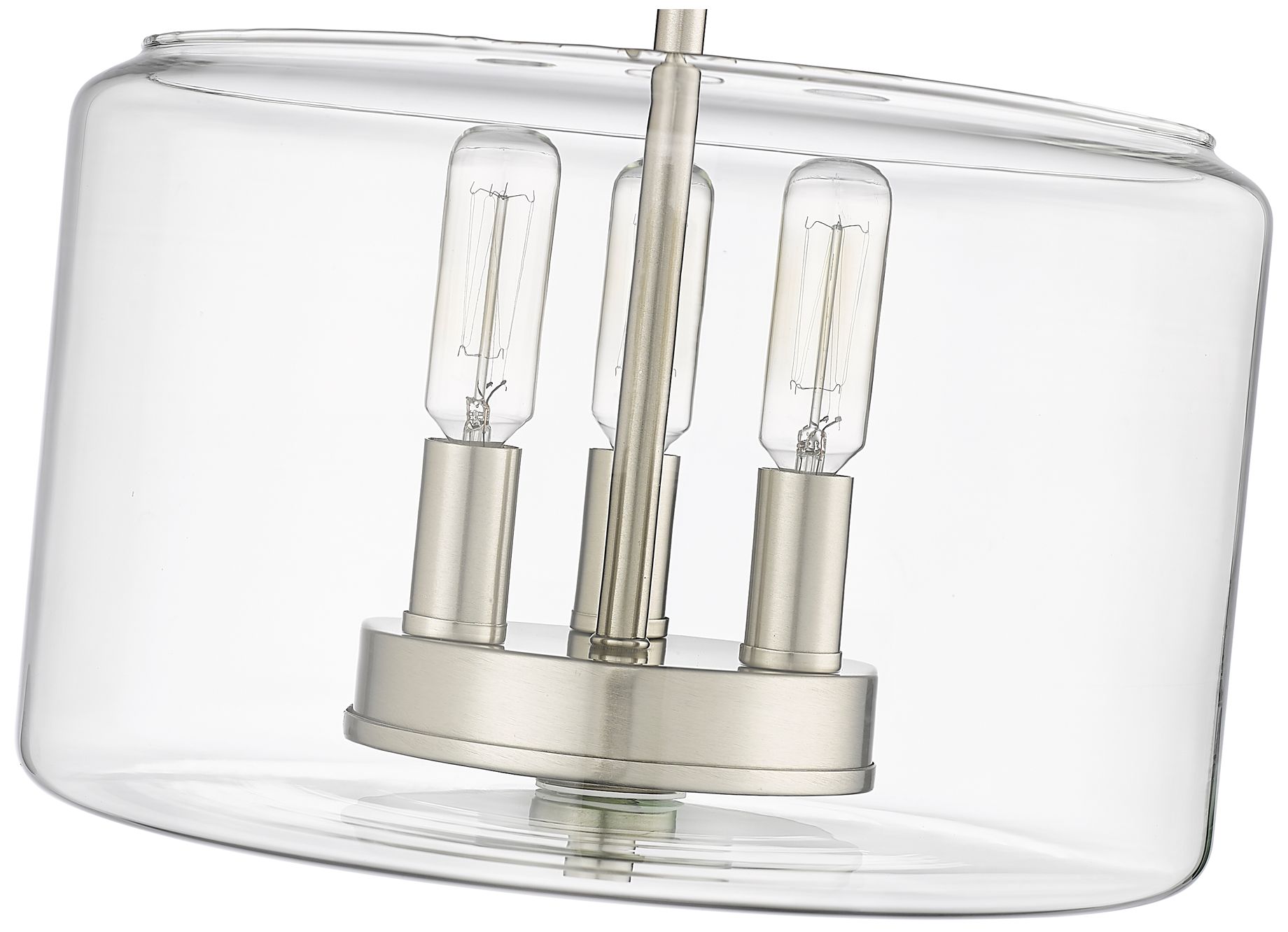 Image 6 Millennium Lighting Asheville 3 Light Semi-Flush Ceiling Mount Nickel more views