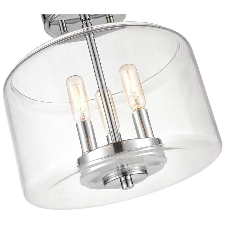 Image 1 Millennium Lighting Asheville 3 Light Semi-Flush Mount in Chrome